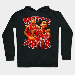 Scottie Pippen Basketball Legend Signature Vintage Retro 80s 90s Bootleg Rap Style Hoodie